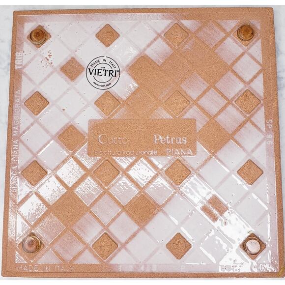 Vietri Pottery Cotto Petrus Bicottura Piana Handpainted Italian Tile/Trivet Cow - Picture 2 of 5